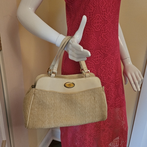 Etienne Aigner Cream and Tan Tweed Women's Bag - Picture 5 of 12